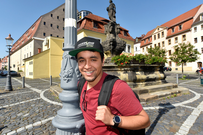 Anass Halime wohnt zwar mittlerweile in Görlitz, kommt aber regelmäßig nach Zittau. 